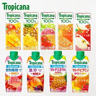 日本直邮Tropicana果汁100%苹果桃子香橙菠萝味浓缩儿童果味饮料