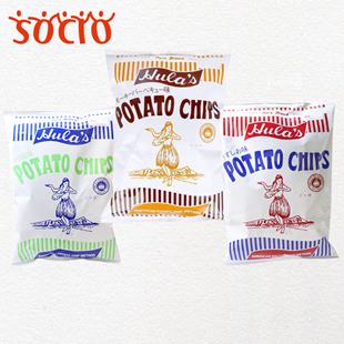 日本直邮socio轻盐薯片烟熏烧烤紫菜盐味土豆片马铃薯片休闲零食