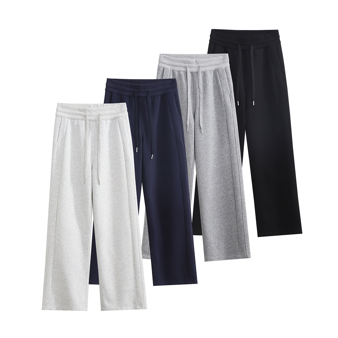 纯棉保暖休闲裤女冬季加绒加厚大码高腰直筒外穿百搭运动裤长裤子