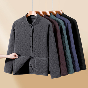 棉衣加绒加厚夹克中老年保暖外套棉服长袖 爸爸装 小棉袄 男士 秋冬装