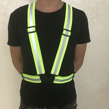 【五色可选】反光背心弹力户外可背带1