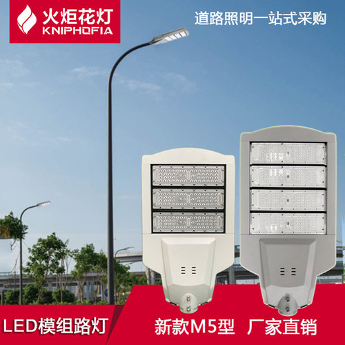 LED模组路灯头户外白暖光格栅