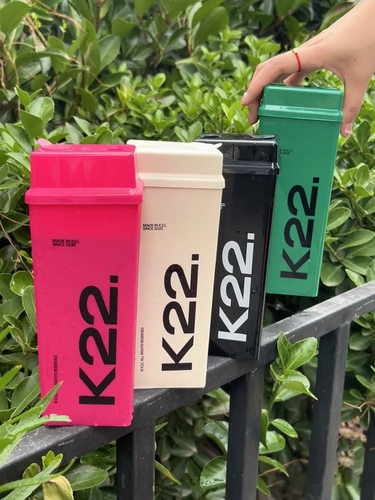 透明奶茶杯PP网红方砖塑料瓶耐高温奶茶瓶K22同款500ml饮料杯瓶子