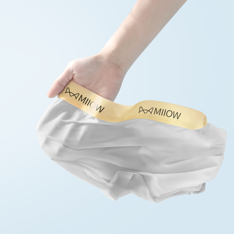 猫人冰丝男士内裤男运动四角裤春夏季7A抑菌新款透气平角裤短裤衩