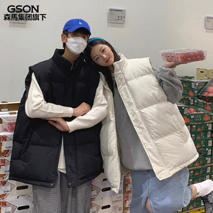 森馬集团GSON情侣工装棉马甲男款冬季坎肩背心棉衣外套秋季卫衣K2