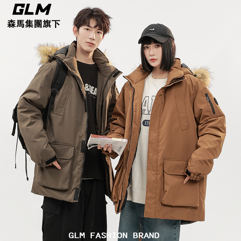 森马集团GLM情侣款秋冬季时尚潮流棉衣防寒保暖连帽外套5