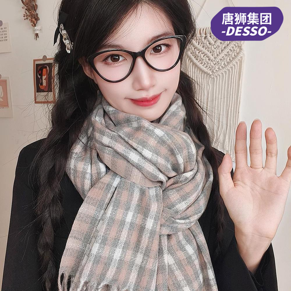 唐狮集团desso围巾女冬季时尚保暖格子围脖潮流披肩送女朋友礼物_淘宝内购会_服饰配件/皮带/帽子/围巾-第4张图片-提都小院