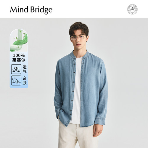 MindBridge牛仔长袖衬衫