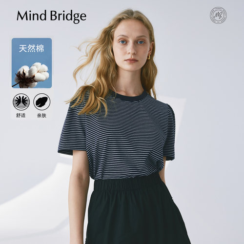 MindBridge条纹短袖T恤