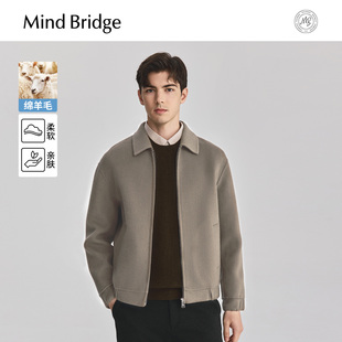 MindBridge2025年冬新款 双面呢羊绒大衣 毛呢外套通勤羊毛夹克男士