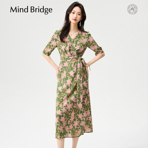 MindBridgeV领碎花连衣裙