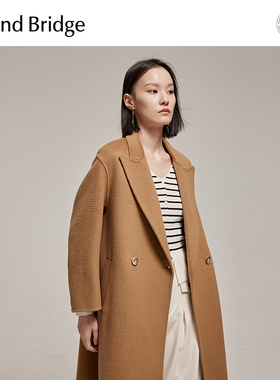 MB MindBridge百家好冬季中长款毛呢外套女2025年通勤羊毛大衣