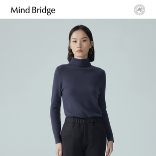 韩系多色针织女士基础款 高领毛衣秋季 打底 Bridge2025新款 Mind