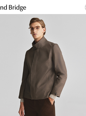 Mind Bridge2026春季三防立领外套男士商务夹克新款通勤上衣纯色