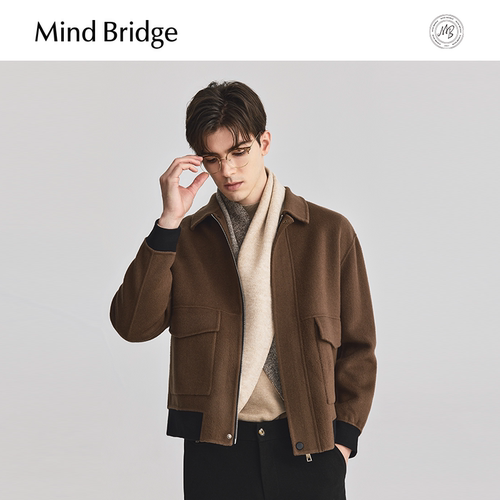 MindBridge翻领毛呢大衣