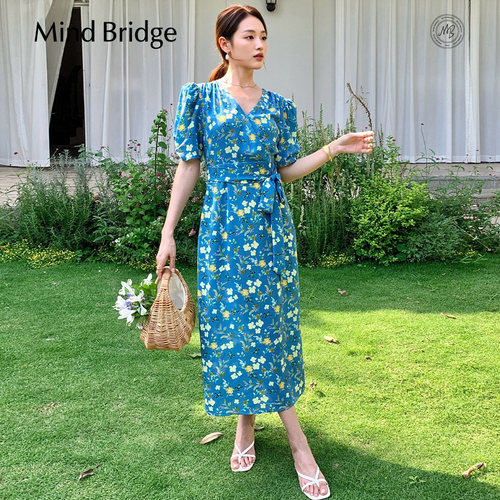 MindBridgeV领收腰碎花裙