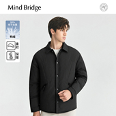 MindBridge2025年冬简约通勤保暖衬衫 轻薄羽绒服 纯色休闲外套男士