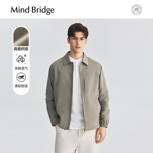 MindBridge简约翻领外套