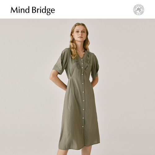 MindBridge连衣裙纯色