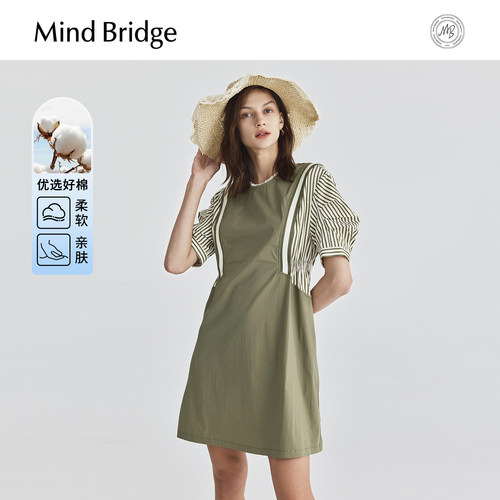 MindBridge连衣裙灯笼袖