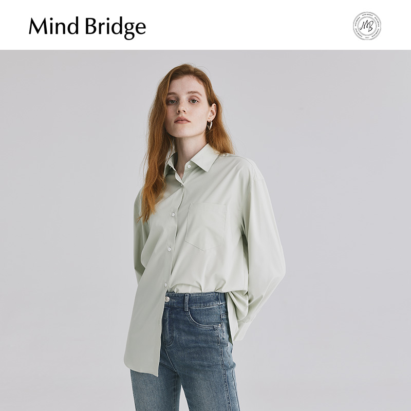 MindBridge通勤简约长袖衬衫