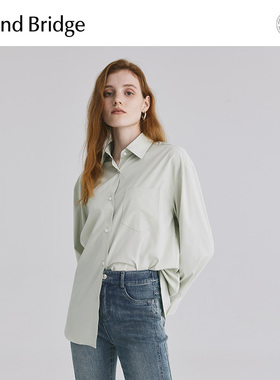 MindBridge2025年秋季女士简约长袖衬衫秋季韩系显瘦百搭衬衣通勤