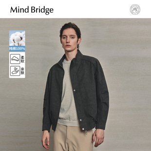 复古机车服2026春设计感外套休闲立领夹克 男士 MindBridge 纯棉