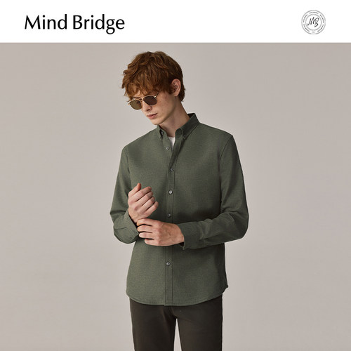 MindBridge长袖简约通勤衬衫