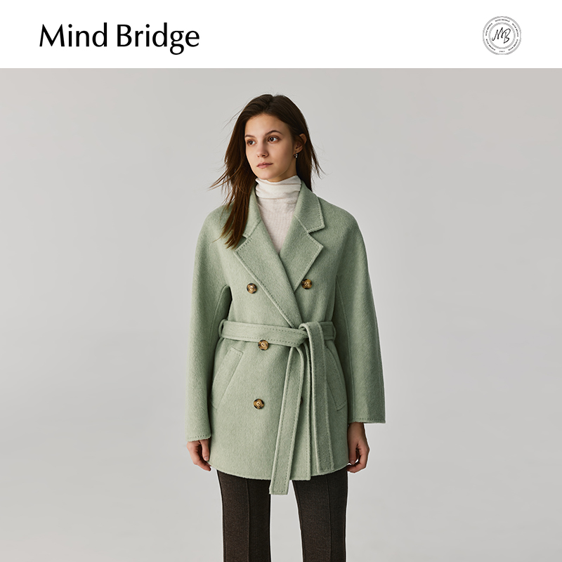 MindBridge中长款毛呢大衣