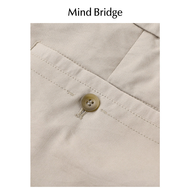 MINDBRIDGE SUMMER MENS SIMPLE COMMUTER SHORTS 2024 NEW CASUAL CROPPED PANTS KOREAN STRAIGHT PANTS