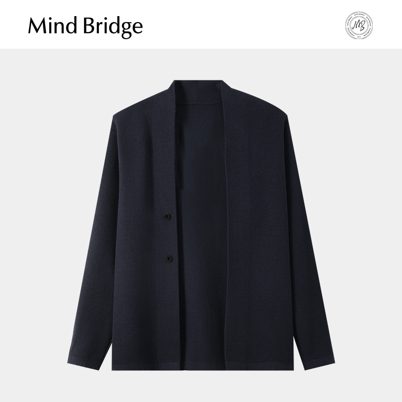 MindBridge纯色毛衣开衫外套