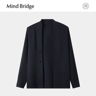 毛衣 慵懒棉羊毛外套男士 MindBridge2025年秋新款 简约V领针织开衫