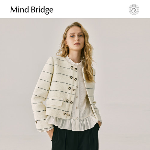 MindBridge小香风条纹外套