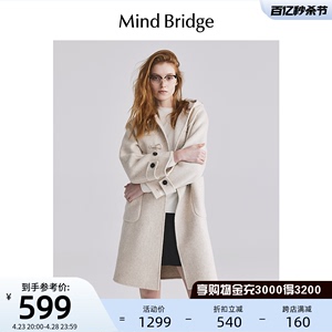 MindBridge学院风毛呢大衣