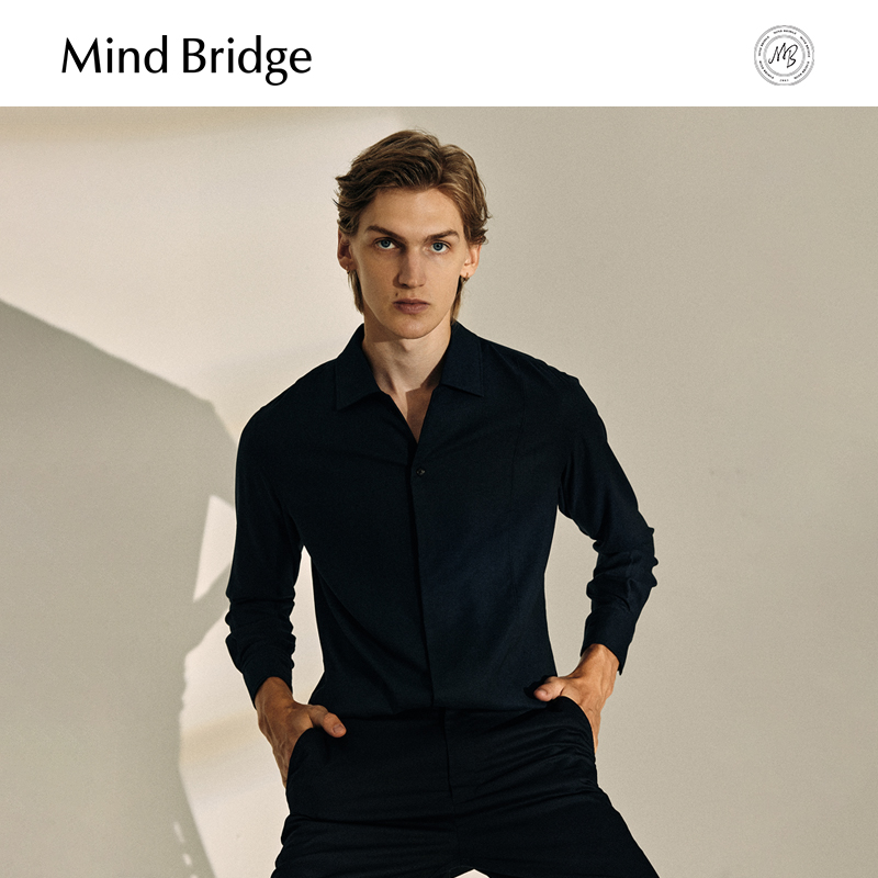 MindBridge翻领长袖衬衫