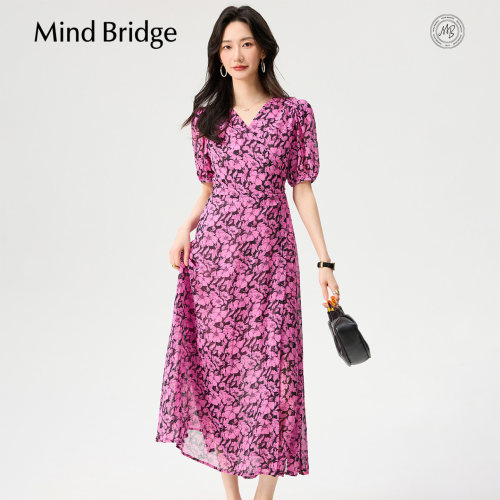 MindBridgeV领显瘦碎花连衣裙