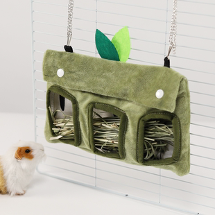 侏儒兔子悬挂式干草喂养袋容量荷兰猪草架喂养干草包省空间防浪费