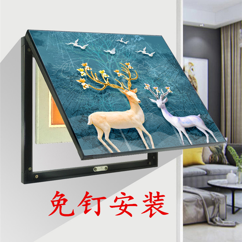 进户门家里室内电表箱装饰画遮挡电闸电盒子配电箱免打孔墙上挂画