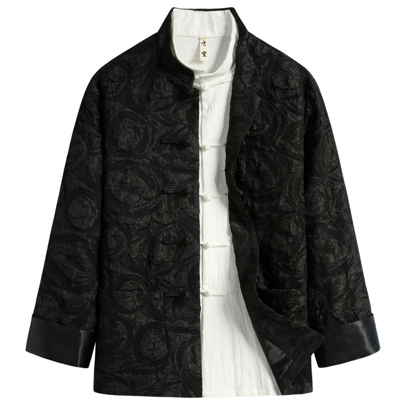 玄笙中国风男装手工盘扣唐装