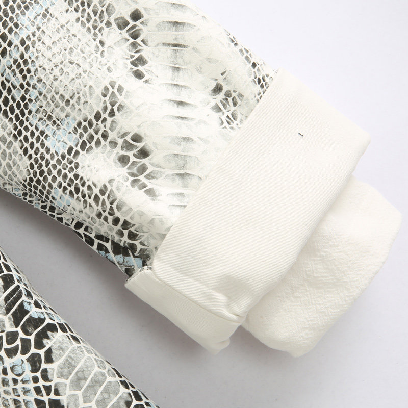 TANG MENS SPRING CHINESE STYLE YOUNG FASHION PRINT NATIONAL TIDE SNAKESKIN PATTERN JACKET HANDMADE CHINESE STYLE BUCKLE TOP