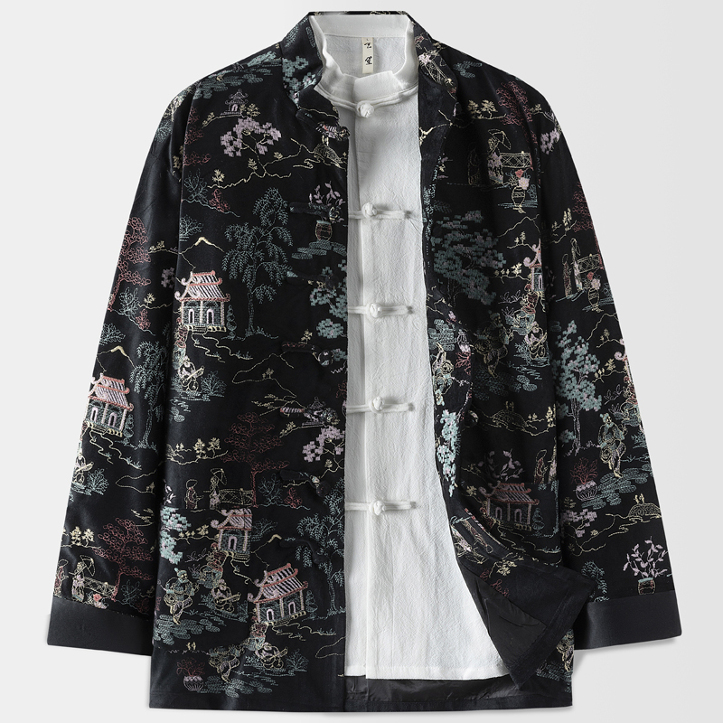 玄笙重工刺绣国风复古盘扣外套