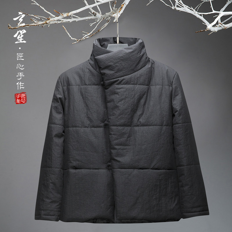 玄笙冬季新品中国风棉服男士短款外套复古风加绒男装修身中式棉衣,男装,棉衣,淘宝优惠券,粉丝福利购,淘宝优惠卷