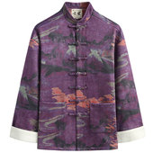 〈紫气东来〉秋冬新款 男 改良立领唐装 原创中国风男装 国潮印花中式