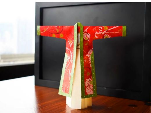 手作文创纸艺汉服长褙子纯手工制作创意复古好礼送同学好友定制款