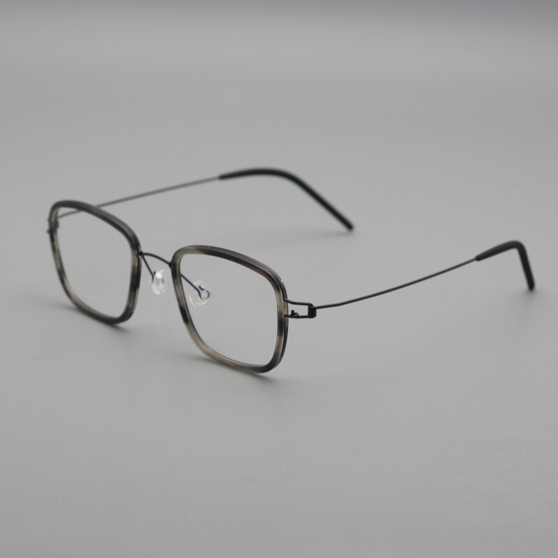 仅8g男士方框文艺玳瑁色眼镜框手工眼镜可拆卸配近视变色蓝光Ebbe