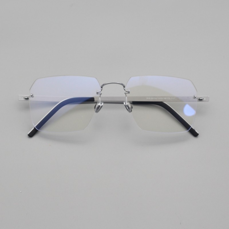 门店新款林德超轻纯钛无框宽边商务休闲男士无框配近视防蓝光2515