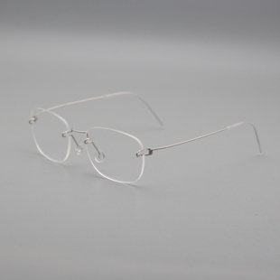 3g寒战同款林德无框无螺丝圆框方框超轻眼镜架配近视防蓝光变色