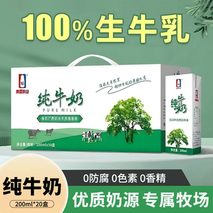 广西南国乳业纯牛奶200ml 整箱 20盒全脂营养新鲜健康早餐奶礼盒装