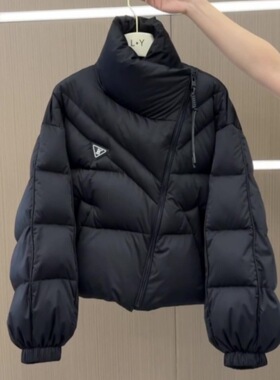 2025年新款棉服女冬短款韩版个性不规则棉衣设计感宽松加厚棉袄潮