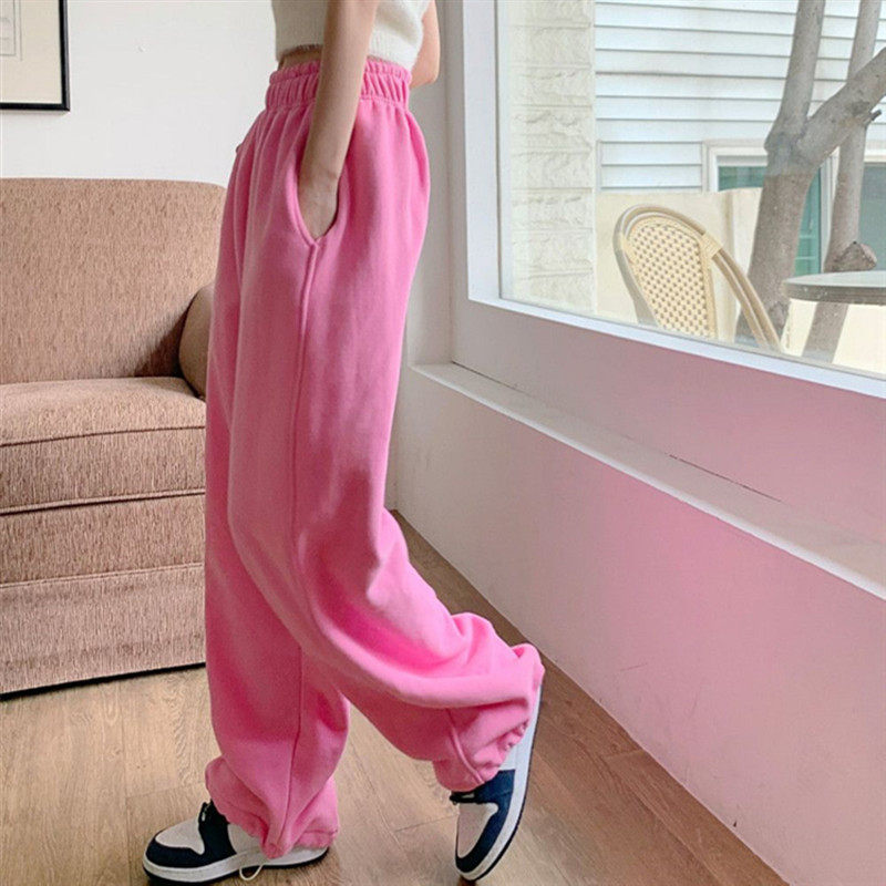 2026春秋新款韩版百搭显瘦休闲裤宽松直筒可束脚两穿运动卫裤女潮,女装/女士精品,卫裤,淘宝优惠券,粉丝福利购,淘宝优惠卷